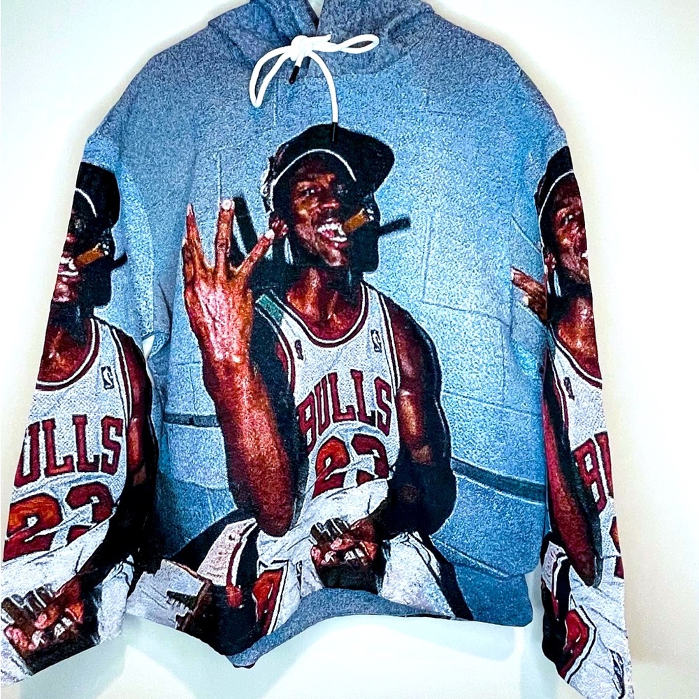 Custom made Michael Jordan 3peat hoodie - XL